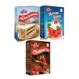 Afia Helal Sertifikalı Pasta Malzemeleri (Pasta Kreması, Krem Şanti, Çikolatalı Sos)
