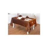 Afife Kadife Krem Kahve Sofra Takımı 8 Kişilik 160x230 Cm 34 Parça 47
