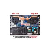 Afila Hp Omen 15-DC0004TX, 15-DC0005TX Notebook Cpu Fanı - Ver.1 - Sağ Fan