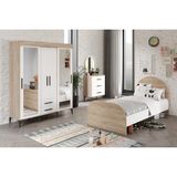 Afilli Ildır Çocuk Odası Takımı 3 Parça Beyaz MDF Malzemeden Modern Tasarım