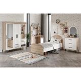 Afilli Ildır Genç Odası Takımı Beyaz MDF Malzemeden Modern Tasarım 4 Parça