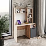 Afilli Izmir Çalışma Masası Flora Antrasit Tamamı Mdf - 110x55x150