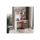 Afilli İzmir Çalışma Masası Flora Antrasit Tamamı Mdf