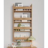 Afilli Montessori Çocuk Odası Kitaplığı Mdf Kitaplık 10x74x120 Cm Safir Meşe Safirmeşe