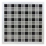 Afilli Stencil Duvar Boyama Şablon Tasarım Ekose Desen Tekrar Kullanılabilir 30x30 Cm