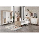 Afilliıldır Çocuk Odası Takımı 4 Parça Tamamı Mdf Flora Beyaz Ayn