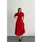 Afiş Butik Karpuz Kol Uzun Elbise