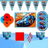 Afişli Lüx Arabalar Hot Wheels Ateşli Arabalar Doğum Günü Parti Süsleri Süsleme Seti - 32 KİŞİLİK