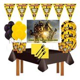 Afişli Transformers Bumblebee 16 Kişilik Doğum Günü Parti Süsleri Malzemeleri Seti