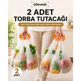 Afloia Poşet Tutma Aparatı 2'li Set Market Alışveriş Poşeti Taşıma Aparatı El Koruyucu Tutacak - Turuncu