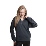 AFLOOW Muse Kadın Yeşil Yarım Fermuarlı Sweatshirt - Geri Dönüştürülmüş Kumaş, Rahat ve Şık Tasarım