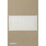 Aflora %100 Pamuk Ayak Havlusu - Beyaz - Mor 60X130, 690 Gr