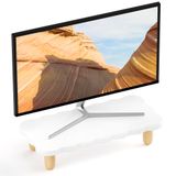 AFOOYO Monitör Standı Yükseltici, Çerez Şekli Sağlam Ahşap Bilgisayar Monitörü Standı, Monitör Standı Yükselticisi, Bilgisayar, Dizüstü Bilgisayar, Yazıcı, TV, Beyaz için Çok Amaçlı Masaüstü