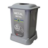 Aform 50 lt Gri Naturel Metal Atık Kovası