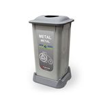Aform 70 lt Metal Gri Atık Kovası