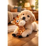 Afp Ultrasonik Zürafa Peluş Köpek Oyuncağı 23,5x17x8,5 cm