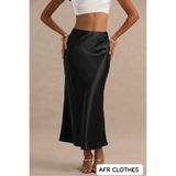 AFR CLOTHES KADIN SATEN KUMAŞ İÇİ ASTARLI MAXİ ETEK -ŞIK -TESETTÜR - GÖMLEK ÜSTÜ ETEK