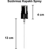 Afra Tedarik 18 mm Kapaklı Sprey Fısfıs Kolonya Dezenfektan Sprey Başlığı Siyah 10 Adet