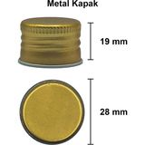 Afra Tedarik 28 mm Sızdırmaz Metal Gold Kapak 100 Adet (Cold Brew Şişelerine Uygun)