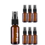 Afracam 10 ml Amber Kapaklı Siyah Sprey 10 Cc Fısfıs Kolonya Dezenfektan Kahverengi Cam Şişe 6 Adet