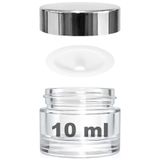 Afracam 10 ml Cam Kavanoz Şeffaf 10 cc Mini Krem Kavanozu Aynalı Kapaklı Lip Balm 1 Adet