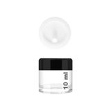 Afracam 10 ml Cam Kavanoz Şeffaf 10 cc Mini Krem Kavanozu Siyah Kapaklı Kişisel Bakım Seyahat Seti Lip Balm 1 Adet - 11 ml