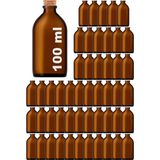 Afracam 100 ml Amber Kahverengi Şişe Mantar Tıpalı 100 cc Hediyelik Nişan Süs Kolonya Cam Şişe 50 Adet