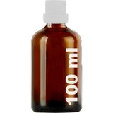 Afracam 100 ml Plastik Kilitli Beyaz Kapaklı Amber Hediyelik Şişesi 100 cc Kolonya Koku Süs Kahverengi Cam Şişe 1 Adet