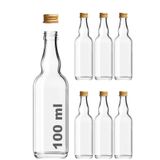Afracam 100 ml Şeffaf Boğumlu Sos Şişesi Sızdırmaz Kapaklı 100 cc Sosluk Cam Şişe 6 Adet