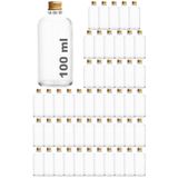 Afracam 100 ml Şeffaf Metal Gold Kapak Hediyelik Şişesi 100 Cc Kolonya Koku Süs Beyaz Cam Şişe 50 Adet