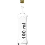 Afracam 100 ml Şeffaf Piramit Sosluk Metal Gold Kapaklı Kavisli Cam Şişe 1 Adet