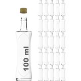 Afracam 100 ml Şeffaf Piramit Sosluk Metal Gold Kapaklı Kavisli Cam Şişe 25 Adet