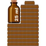 Afracam 25 ml Amber Kahverengi Şişe Mantar Tıpalı 25 Cc Hediyelik Nişan Süs Kolonya Cam Şişe 210 Adet