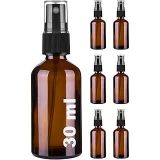 Afracam 30 ml Amber Sprey Kapaklı Siyah Fısfıs Kolonya Dezenfektan Parfüm Cam Şişe (6)
