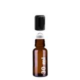 Afracam 30 Ml Çelik Roll On Şişesi 30 Cc Sızdırmaz Siyah Kapaklı Amber Cam Şişe 1 Adet - Kahverengi