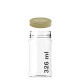 Afracam 326 ml Kavanoz Metal Derin Kapaklı 326 Cc Şeffaf Reçel, Marmelat Cam Kavanoz Deep 2 Adet