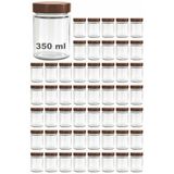Afracam 350 ml Kavanoz Metal Derin Kapaklı 350 Cc Şeffaf Reçel, Marmelat Cam Kavanoz Deep 50 Adet (Bakır Kapak)