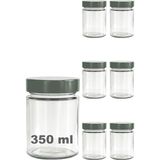 Afracam 350 ml Kavanoz Metal Derin Kapaklı 350 Cc Şeffaf Reçel, Marmelat Cam Kavanoz Deep 6 Adet