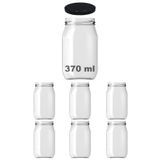 Afracam 370 ml Şeffaf Cam Kavanoz 370 cc Konserve Metal Kapaklı Cam Kavanoz 6 Adet (Şeffaf, 370 cc)