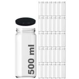 Afracam 500 ml Konserve Kavanoz Siyah Metal Kapaklı Şeffaf Cam 500 cc Paşabahçe (30)