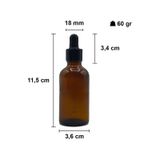 Afracam Amber 50 Ml Kapaklı Dropper Damlalık Cam Şişe 30 Adet Siyah