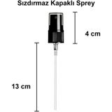 Afracam Amber 50 Ml Kapaklı Sprey Dezentektan Cam Şişe 30 Adet Siyah