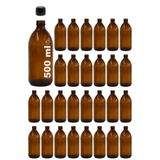 Afracam Amber Ecza Şişesi, 500 ml, Kahverengi Cam, Plastik Contalı Kilit Kapak, Hava ve Sıvı Sızdırmaz, 28mm Ağız Çaplı, Parfüm Demlemek İçin Uygun, 28 Adet (500 ml, Siyah Kapak)