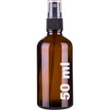 Afracam Amber Kapaklı Siyah Cam Şişe 50 ml Sprey Fısfıs Dezenfektan Kolonya