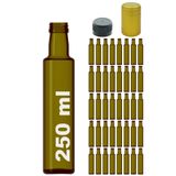 Afracam Dorika Yeşil 250 ml Kilitli Kapaklı ve Kapüşonlu Boş Cam Şişe 40 Adet