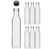 Afracam Maraska Şeffaf 100 ml Sızdırmaz Kapaklı Boş Cam Şişe 6 Adet