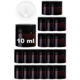 Afracam Mini Amber Cam Kavanoz, 10 ml Hacimli, Sızdırmaz Kapaklı, Krem ve Kozmetik Saklama Kutusu, Lip Balm 6 Adet
