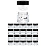 Afracam Mini Şeffaf Cam Kavanoz, 10 ml Hacimli, Sızdırmaz Kapaklı, Krem ve Kozmetik Saklama Kutusu, Lip Balm 20 Adet
