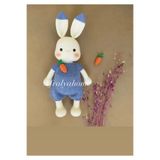 afralya home 25 CM-Büyük Tavşan Uyku Arkadaşı Amigurumi Bebek Hediyelik Organik Oyuncak