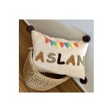 afralya home Bebek Çocuk Odası Isimli Dekoratif Yastık Kılıfı /takı Yastığı Kılıfı